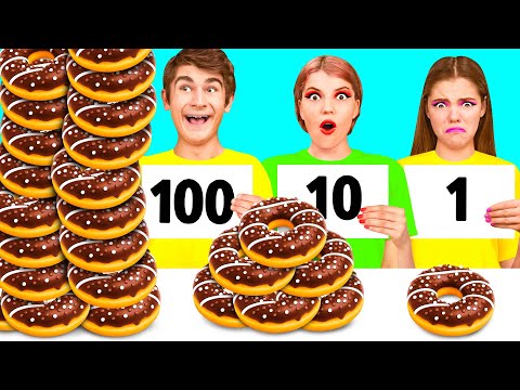 Видео: 100 Слоев Еды Челлендж | Удивительные Кухонные Рецепты от DaZaZa Challenge