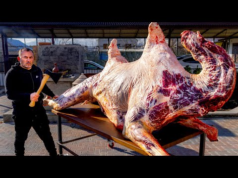 Видео: ЖАРЕНЫЙ ВЕРБЛЮД. ВЕРБЛЮЖЬЕ МЯСО на УГЛЯХ.