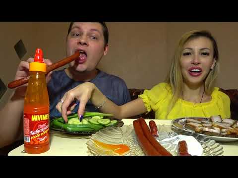 Видео: Мукбанг Сочные колбаски, Ядреные бутерброды с салом 🥪🥩 MUKBANG Eating