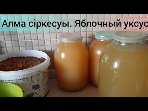 Видео: Алма сіркесуы. Простой рецепт. 100% яблочный уксус #яблочныйуксус #алмасіркесуы #applevinegar