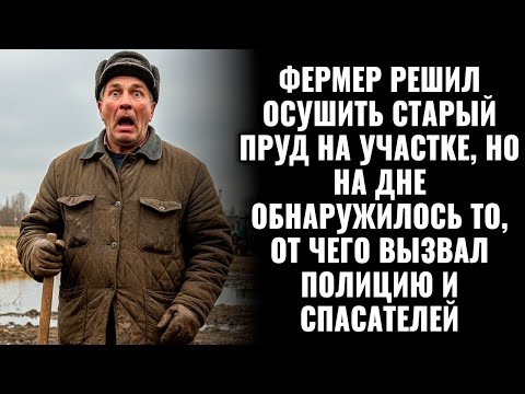 Видео: Фермер решил осушить старый пруд, но на дне обнаружилось то, от чего он вызвал полицию и спасателей