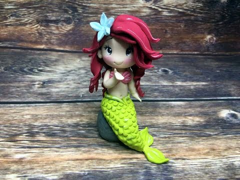 Видео: Русалочка из мастики / how to make a little mermaid cake topper / como fazer uma pequena sereia