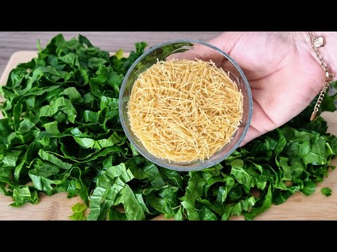 Видео: Смешайте шпинат и вермишель. Невероятный вкус. Вам это понравится.