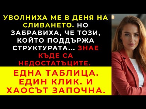Видео: Уволнена при сливането  Една таблица остана  И компанията потъна в хаос