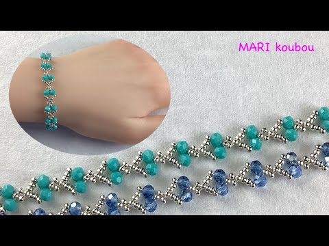 Видео: Браслет из бусин-рондель 4 мм