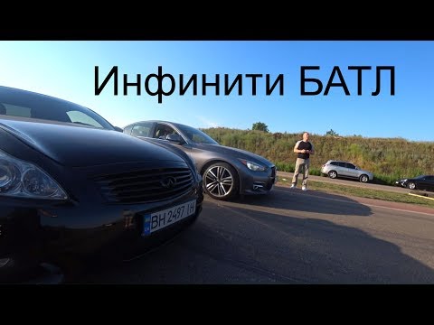 Видео: Сравниваем Инфинити G37S  с Инфинити Q50 и Лексус GS450H гибрид