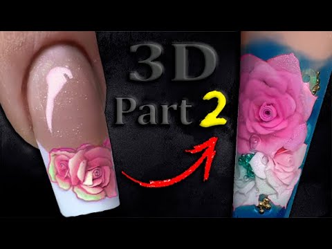 Видео: 🔥9D РОЗА В НОГТЕ.Часть 2. Новый способ!😱МАНИКЮР из Instagram.Наращивание за 5 МИНУТ.МК Верхние формы