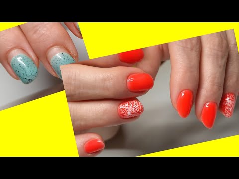 Видео: *678*Коррекция ногтей цветным гелем Агент Nail neon.Быстрый дизайн стемпингом.