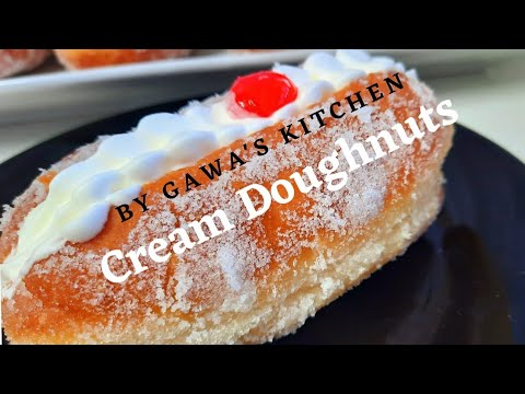 Видео: Пончики с кремом/Easy Cream Doughnuts/Gawa's Kitchen Doughnuts