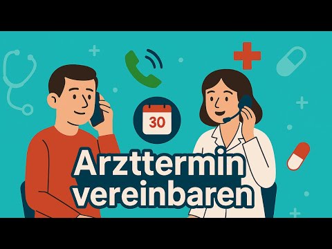 Видео: 🇩🇪 Немецкий для начинающих | 🎧 Учим фразы на слух | 🏥 Termin beim Arzt vereinbaren |📞 Запись к врачу