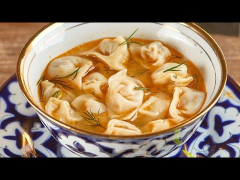 Видео: Пельмени в бульоне! Пошаговый рецепт! Chuchvara sho'rva tayyorlash. Узбекские Пельмени.