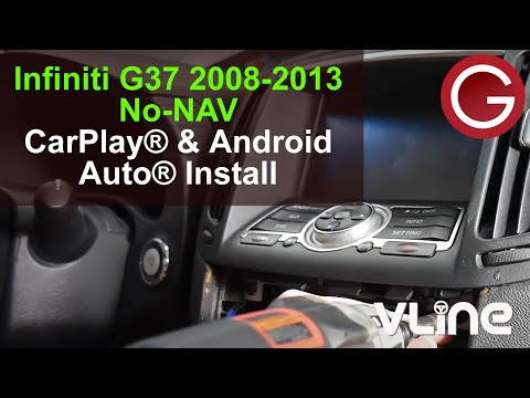 Видео: Как добавить CarPlay Android Auto на Infiniti G37 G37S G35 G35S 2008-2013 без навигации | Установ...