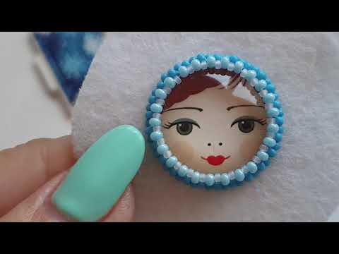 Видео: Как оплести кобошон бисером