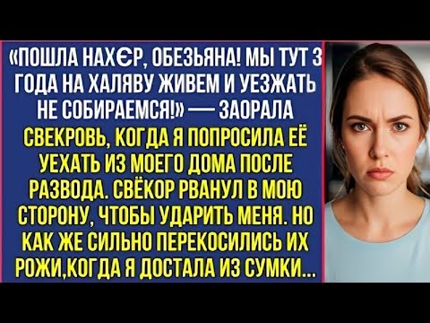 Видео: «Пошла нахεр! Мы 3 года на халяву живем!» — заорала свекровь когда я попросила уехать из моего дома.