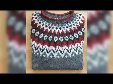 Видео: Показ моделей лопапейса и схемы жаккарда для круглой кокетки.