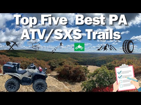 Видео: Пять лучших маршрутов для верховой езды в Пенсильвании (ATV/SXS)