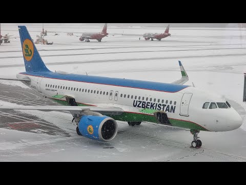 Видео: Airbus A320neo а/к Uzbekistan Airways | Рейс Санкт-Петербург - Ташкент