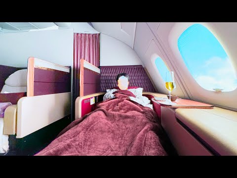Видео: Flying Qatar Airways в первом классе стоимостью 700 000 ₽ на самолете A380 | Из Парижа 🇫🇷 в Доху 🇶🇦
