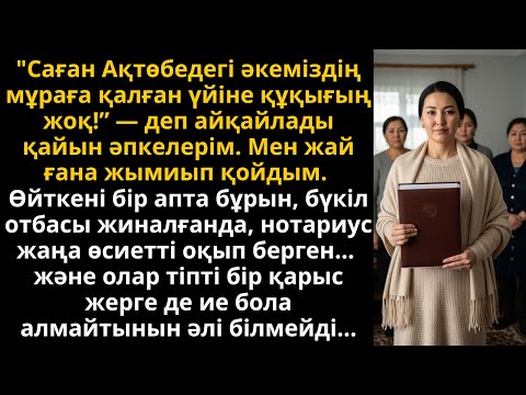 Видео: қайындарым “үй біздікі!” деді — бірақ нотариустың сөзі бәрін өзгертті | Әсерлі әңгіме