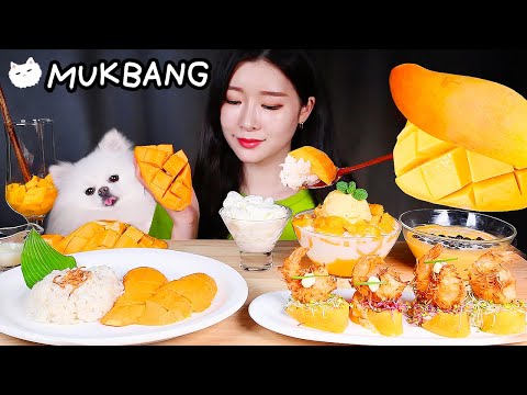 Видео: ASMR * Манго Вечеринка 🥭🌈 Клейкий рис с манго суши с манго ледяная стружка с манго Махачанок MUKBANG