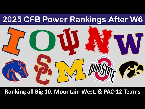 Видео: Рейтинг студенческого футбола после 6-й недели — Big Ten, Mountains West, PAC-12