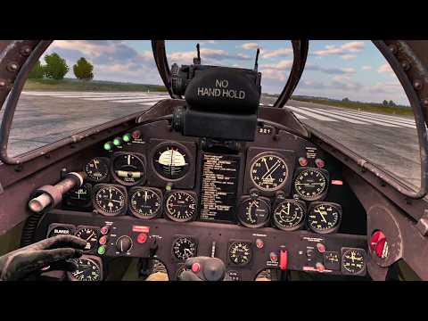 Видео: Вылет на F-80C-10 Shooting Star в VR шлеме в War Thunder. СБ режим.