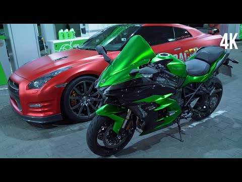 Видео: 1200HP GT-R vs 200HP Kawasaki H2 SX, вызвал на зарубу!