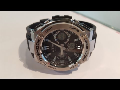 Видео: Настройка CASIO G SHOCK GST W110 1A. Setting CASIO G-SHOCK GST-W110-1AER