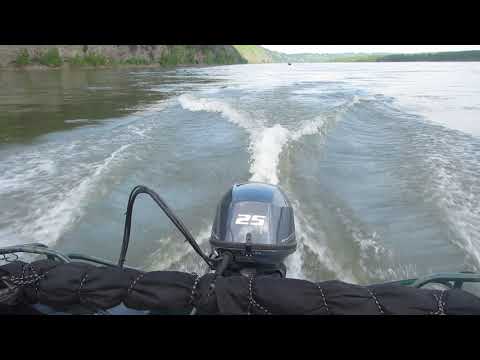 Видео: Обкатка лодочного мотора YAMAHA 25 GES. Первый выезд