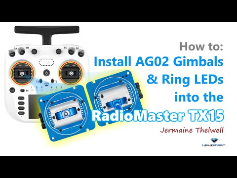 Видео: Как установить подвесы AG02 и кольцевые светодиоды в RadioMaster TX15 от Джермейна Телвелла