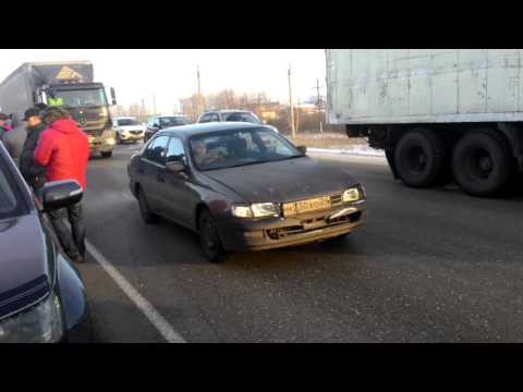 Видео: Акция дальнобойщиков Красноярск. Платон.