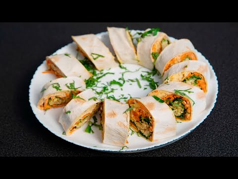 Видео: Рулет из лаваша | Такую начинку вы еще не пробовали