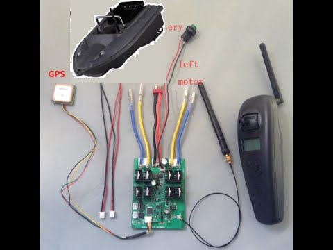 Видео: Прикормочный корабль Flytec D13 с аппаратурой GPS на 40 точек с aliexpress
