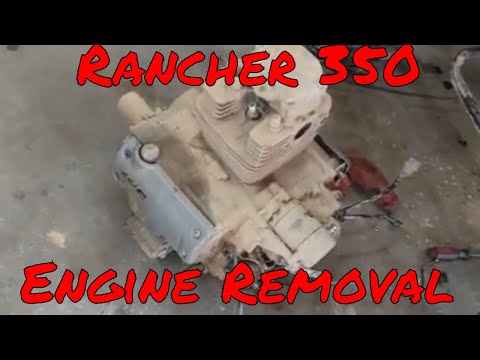 Видео: Снятие двигателя Rancher 350
