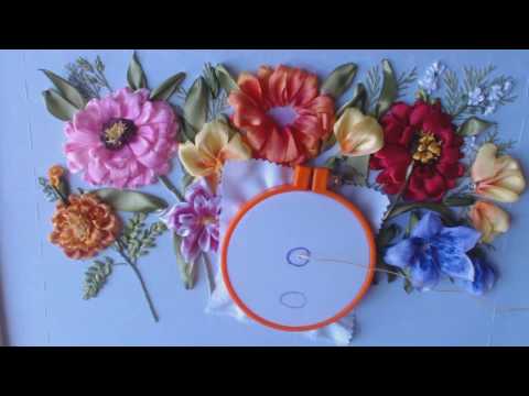 Видео: Цветущее лето - Вышивка георгина