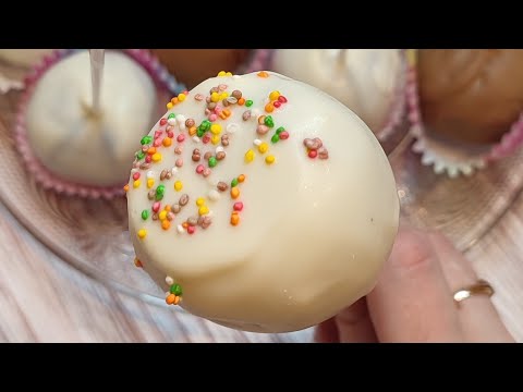 Видео: Кейк попсы без выпечки! Вкусный десерт