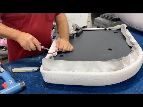 Видео: Инструкции по замене обшивки сидений на вашем серф-/вейкерском катере в Gabe's Custom Marine.