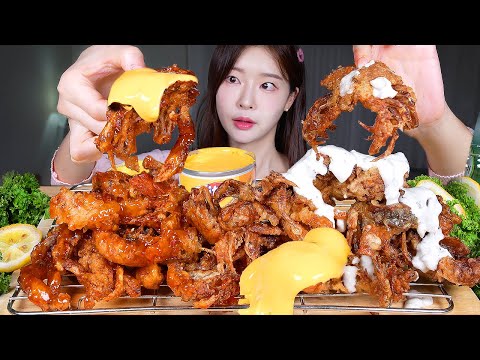 Видео: ASMR MUKBANG | Суперхрустящий☆ Мягкопанцирный краб в соусе чили и мягкопанцирный краб в соусе крем 🦀