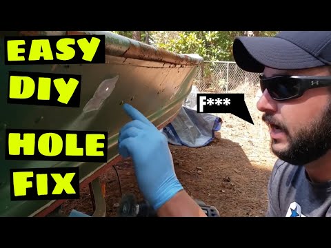 Видео: Простые способы самостоятельного ремонта дыр в лодке Jon Boat