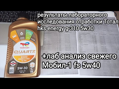 Видео: Лаб анализ отработки Тотал hks + анализ свежего Мобил-1 fs 5w40