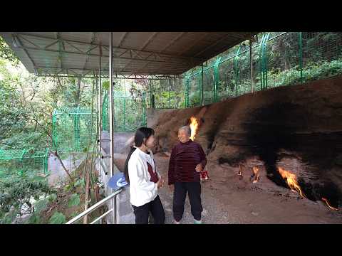 Видео: Каменный огонь горит прямо из воздуха, это потрясающе