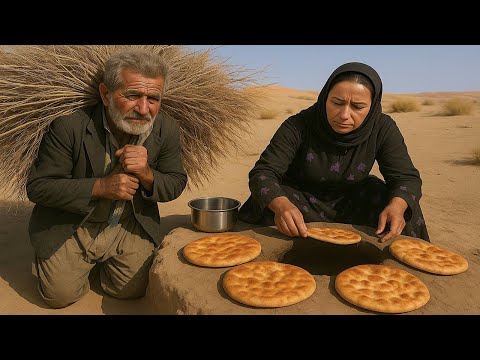Видео: Жизнь в пустыне: кочевники пекут хлеб на огне и собирают дрова