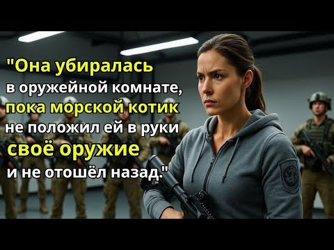 Видео: "Она просто убиралась в оружейной комнате… Пока элитный боец морских котиков не подошёл