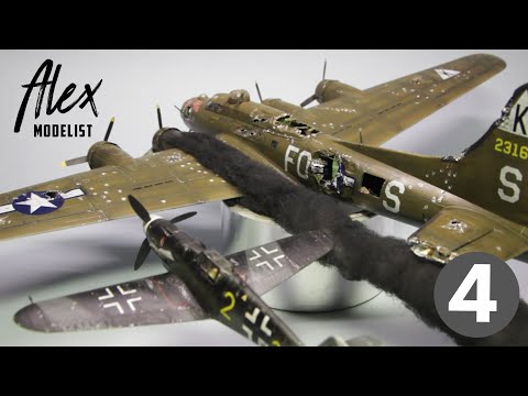 Видео: 🔨Покраска B-17🔨 Диорама воздушного боя #4.