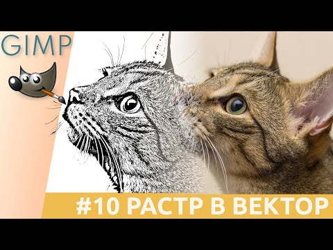 Видео: [GIMP] #10. Растр в Вектор.