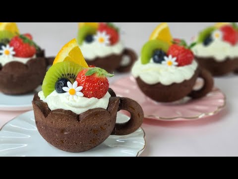 Видео: Как приготовить фруктовый мини-пирог / рецепт чашки шоколадного печенья / Рецепт шоколадного печенья