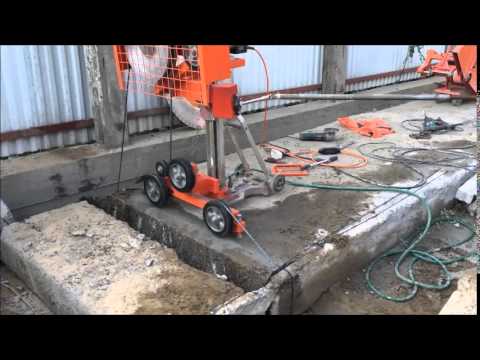 Видео: Канатная машина DUS WS3375: сборка машины и резка железобетона