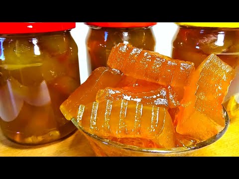 Видео: Янтарное Варенье из Арбузных Корок на Зиму👍 Самые вкусные Цукаты!