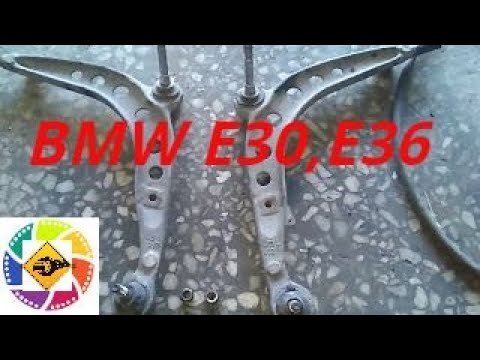 Видео: BMW E30,E36  замена шаровых и резиновых тулок  сайлент блоков на рогатке