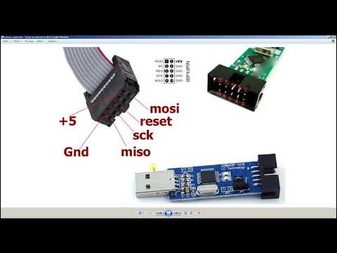 Видео: Как прошивать микроконтроллеры AVR программатором USBASP